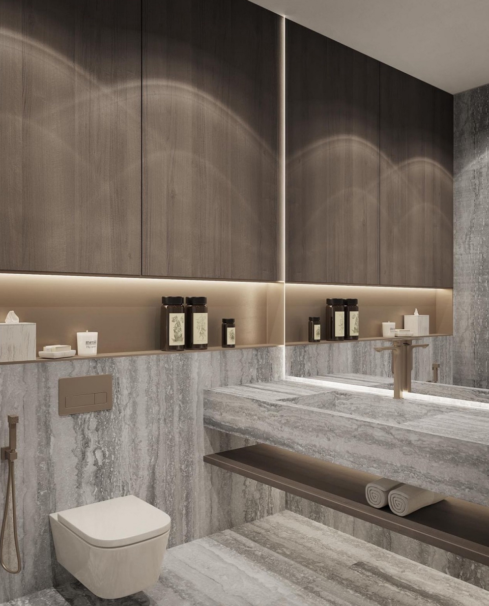 Nabel Travertine Sliver Grey Bathroom Wall and Floor 2 Nabel Travertine Sliver Grey Bathroom Wall and Floor 2
