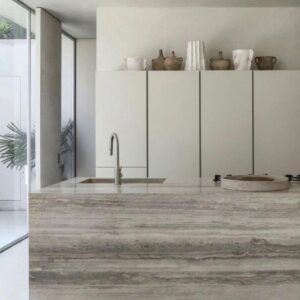 Nabel Travertine Sliver Grey Countertop